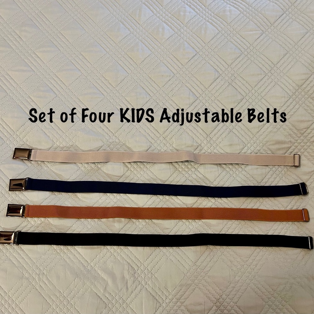 Set of Four KIDS Elastic Adjustable Belts